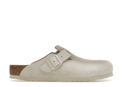 Birkenstock Boston Antique White Suede